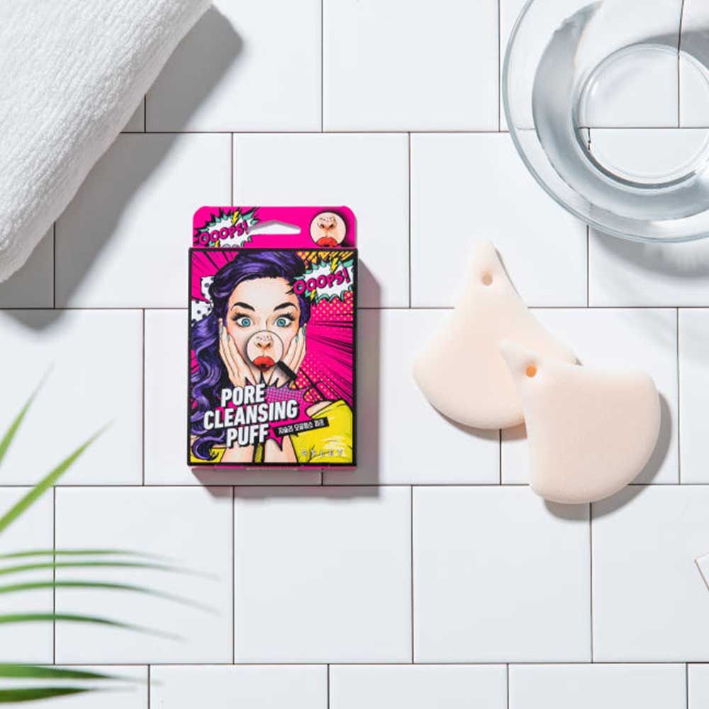 GSLEY Pore Cleansing Puff 1pc Water Only Low Irritation Hydrophilic Polyurethane Facial Sponge _ Made in Korea